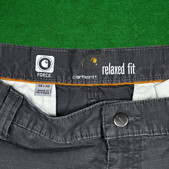 Carhartt Relaxed Fit Grey Baggy Tactical Cargo Pants - Picture 4 of 5